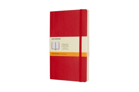 Moleskine Large Notebook Softcover Scarlet Red Ruled