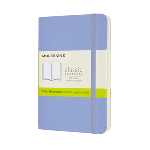 Moleskine Pocket Notebook Softcover Hydrangea Blue Plain