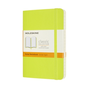 Moleskine Pocket Notebook Softcover Lemon Green Ruled