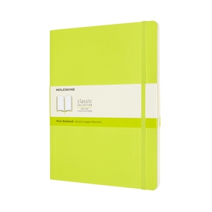 Moleskine Notizbuch XL, Blanko, Weicher Einband, Limetten Grün