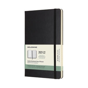 Moleskine Weekly Notebook Diary/Planner Large A5 Black Hardcover 18 maanden 2021-2022