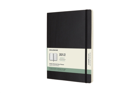 Moleskine Weekly Notebook Diary/Planner XL Black Softcover 18 maanden 2021-2022