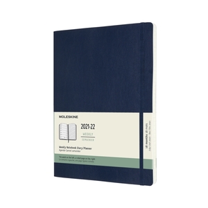 Moleskine Weekly Notebook Diary/Planner XL Sapphire Blue Softcover 18 maanden 2021-2022