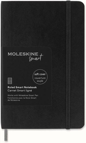 Moleskine Smart Notebook, Pocket, Ruled, Black, Soft Cover (3.5 x 5.5)