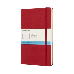 Moleskine Large Notebook Hardcover Scarlet Red Dotted