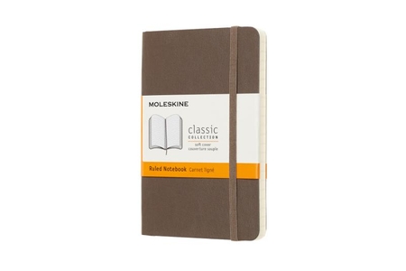 Moleskine Pocket Notebook Softcover Earth Brown Ruled