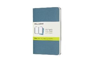 Moleskine Pocket Cahier Journals Brisk Blue Plain Set van 3