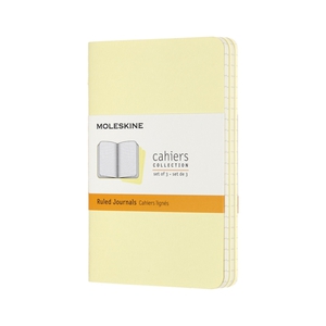 Moleskine Pocket Cahier Journals Tender Yellow Ruled set van 3