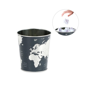 Balvi Prullenbak Globe Tin Zwart