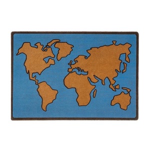 Balvi Deurmat Wereldkaart Blauw