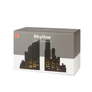 Balvi Boekensteun Skyline met licht - 2 stuks