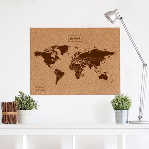 Woody Map Wereld XL bruin 90 x 60cm