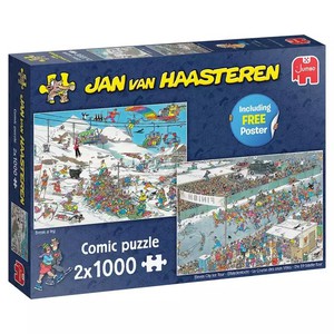 Puzzel Jan van Haasteren Kerst - Break a Leg 1000 stukjes & Eleven City Tour 1000 stukjes
