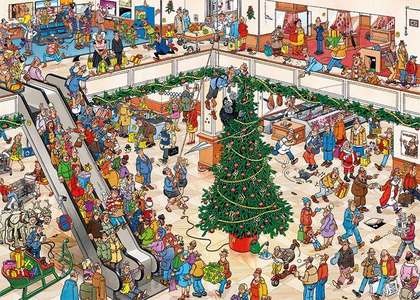 Puzzel Jan van Haasteren - Kerstkoopjes 2x 1000