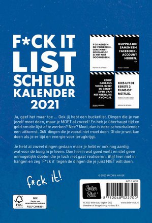 F*ck It Scheurkalender 2021