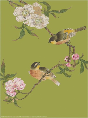 Bekking & Blitz Poster Hu Feitao - Album of Birds & Flowers Groen