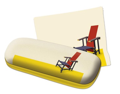Bekking & Blitz Brillenkoker incl. Brillendoekje - Rood blauwe stoel, Gerrit Rietveld