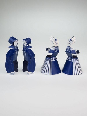 Piet Design Delfts blauw Kussend Paar V/V