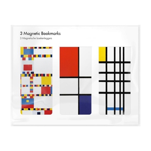 Lanzfeld Magnetische Boekenleggers Mondriaan set van 3