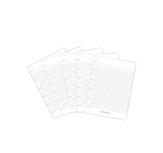 Correctbook A6 Set bladen met ruitjes 5 stuks