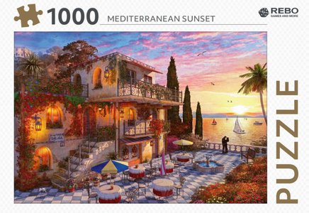 Rebo legpuzzel 1000 stukjes - Mediterranean sunset