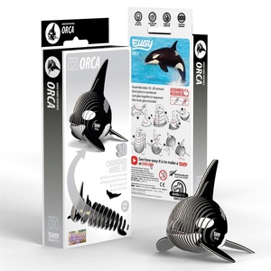 Eugy 3D Cardboard Model Kit Orka Killer Whale