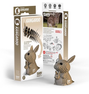 Eugy 3D Cardboard Model Kit Kangoeroe