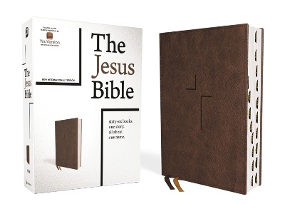 The Jesus Bible, NIV Edition, (With Thumb Tabs to Help Locate the Books of the Bible), Leathersoft, Brown, Thumb Indexed, Comfort Print