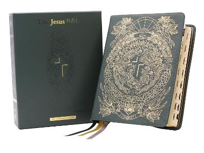 The Jesus Bible Artist Edition, Niv, Genuine Leather, Calfskin, Green, Limited Edition, Thumb Indexed, Comfort Print