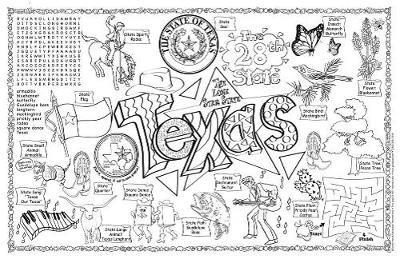Texas Symbols & Facts Funsheet - Pack of 30