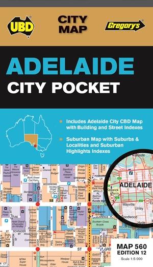 UBD Gregory's: Adelaide City Pocket Map 560 12th ed