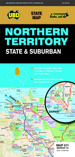 UBD Northern Territory State & Suburban  1 : 2 000 000 - 1 : 75 000