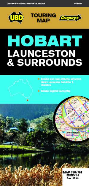 Hobart Launceston & Surrounds Map 780/781 4th ed