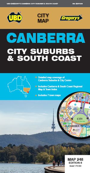 Canberra City Suburbs & South Coast Map 248 8th ed