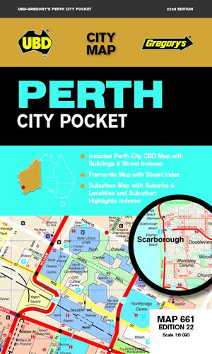 Perth City Pocket Map 661 22nd ed
