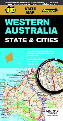 Western Australia State & Cities Map 619 9th ed waterproof 
