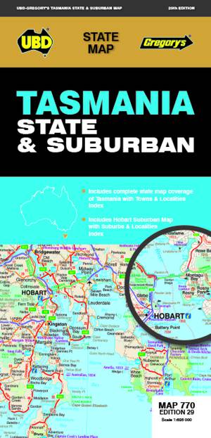 Tasmania State & Suburban Map 770 29th ed