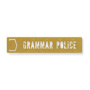 Grammar Police Metal Bookmark Stenc