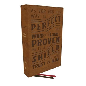 NKJV, Personal Size Reference Bible, Verse Art Cover Collection, Leathersoft, Tan, Red Letter, Comfort Print