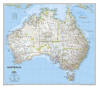 Australia politiek wandkaart