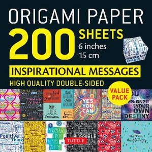 Origami Paper 200 sheets Inspirational Messages 6" (15 cm)