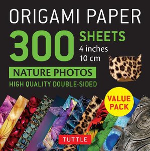 Origami Paper 300 sheets Nature Photo Patterns 4" (10 cm)
