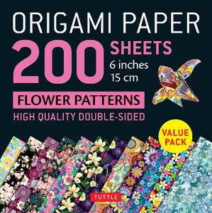 Origami Paper 200 sheets Flower Patterns 6" (15 cm)