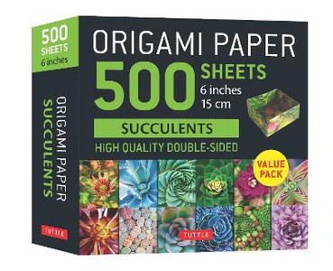 Origami Paper 500 sheets Succulents 6" (15 cm)