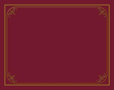 Certificate Insert Holder: Burgundy (Package of 6)