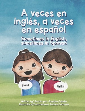 A veces en inglés, a veces en español.