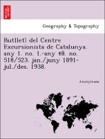 Butlleti del Centre Excursionista de Catalunya. Any 1. No. 1.-Any 48. No. 518/523. Jan./Juny 1891-Jul./Des. 1938.
