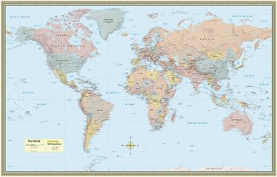 World Map Poster (32 X 50 Inches) - Paper