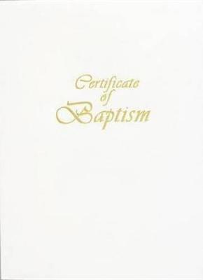 Contemporary Steel-Engraved Child Baptism Certificate (Pkg o