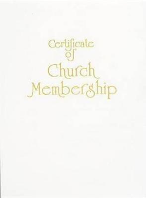 Contemporary Steel-Engraved Church Membership Certificate (P